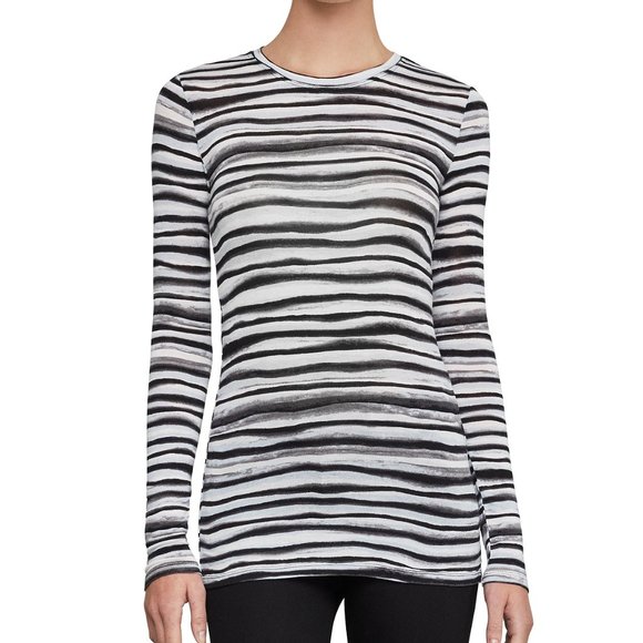 BCBG Max Azria Wavy Stripe Top - Picture 1 of 6